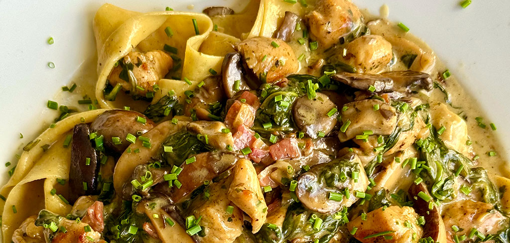 Pappardelle con Pollo al Marsala