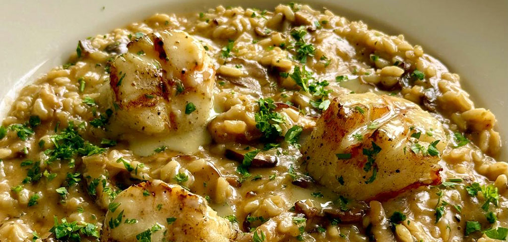 Risotto ai Funghi con Marsala e Capesante